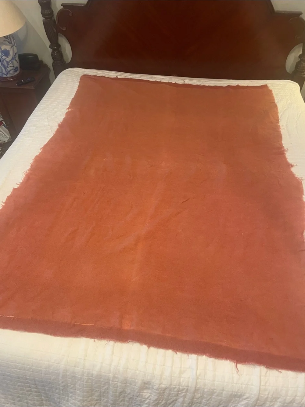 Vintage 70s Pepperell wool throw blanket twin XL salmon pink peach